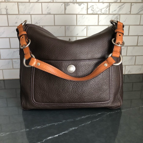 Coach Chelsea Brown and Tan Leather Hobo - Picture 1 of 14